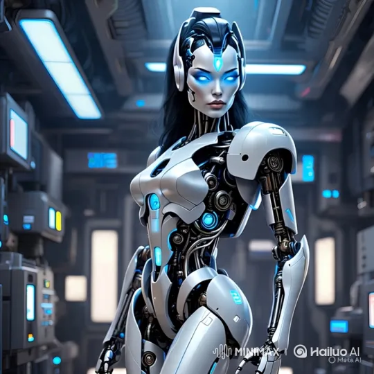 Futuristic Female Android in Advanced Setting – AI Generated Video | Hailuo AI