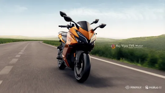 TVS Motorcycle Celebrates Independence Day with a Scenic Drive – AI Generated Video | Hailuo AI
