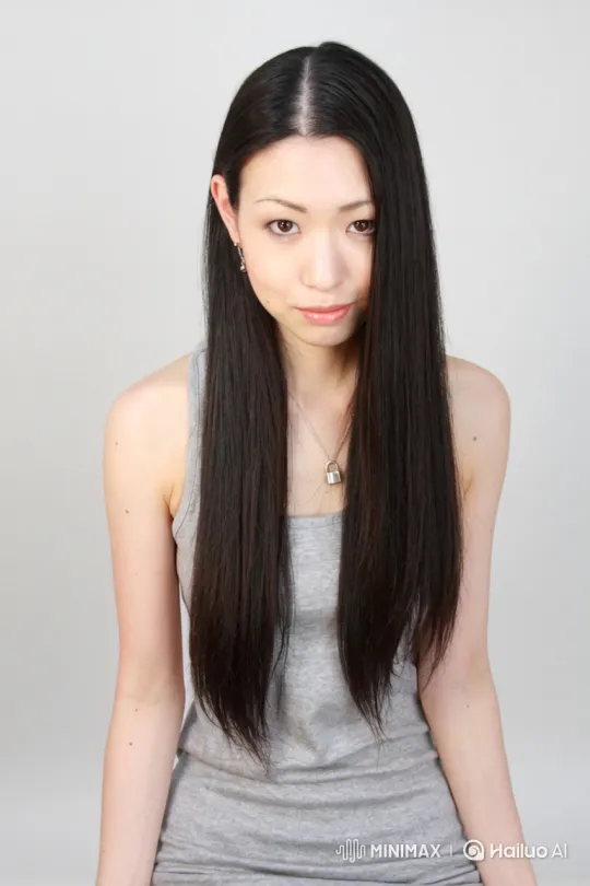 Young Woman Submerged in Rising Water with Floating Hair – AI Generated Video | Hailuo AI
