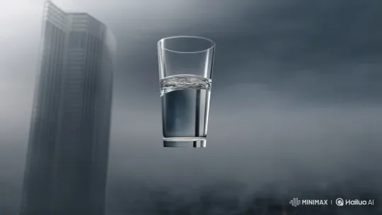 Slow Motion Glass Shattering from Skyscraper – AI Generated Video | Hailuo AI