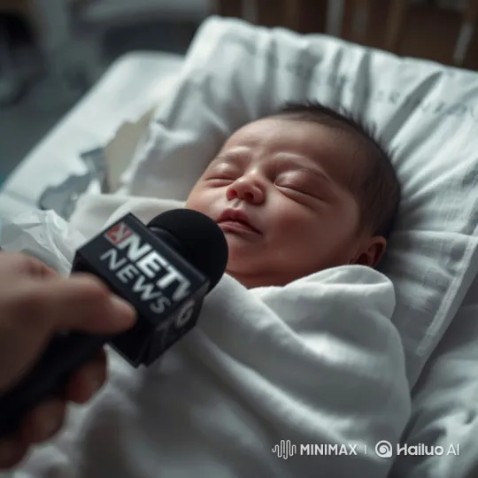 Newborn 'Interviewed' in Hilarious Silent Scene – AI Generated Video | Hailuo AI