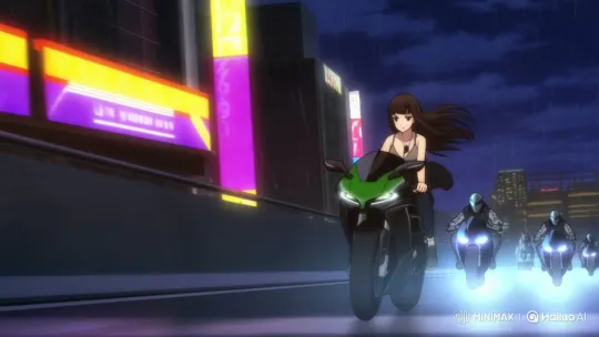 Futuristic Chase: Eman Evades Cyber-Bike Pursuers on Kawasaki Ninja – AI Generated Video | Hailuo AI