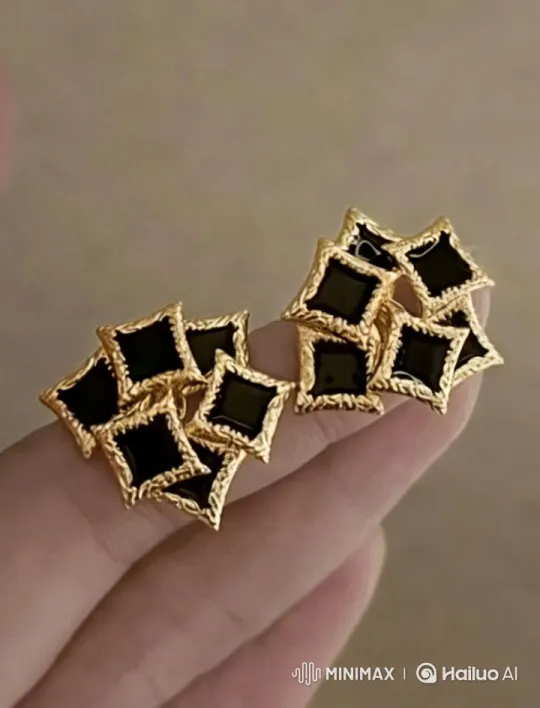 Close-up of Elegant Square Stone Earrings – AI Generated Video | Hailuo AI