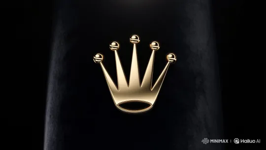 Golden Rolex Logo Transforms into Daytona Watch – AI Generated Video | Hailuo AI