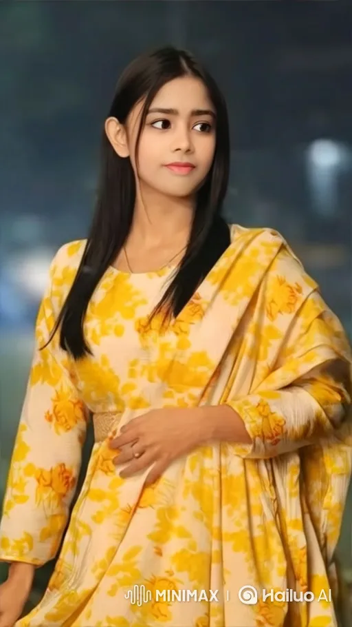 Young Woman's Thoughtful Smile Transition – AI Generated Video | Hailuo AI