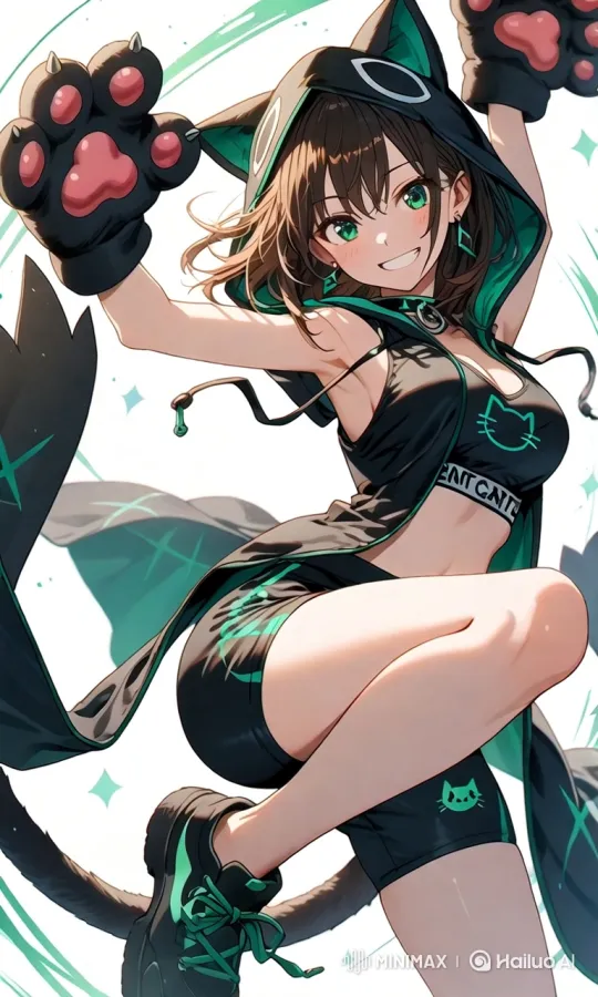 Anime Cheerleader Performs Energetic Routine – AI Generated Video | Hailuo AI