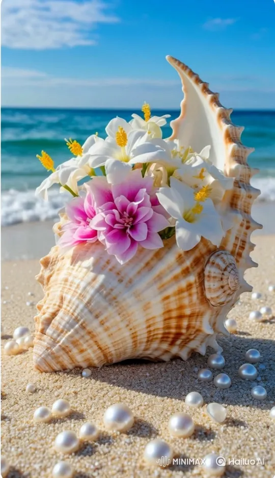 Floral Dance on a Sunlit Beach – AI Generated Video | Hailuo AI