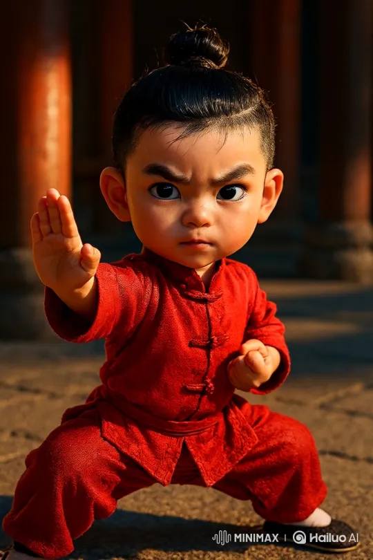 Young Martial Artist Demonstrates Focus and Precision – AI Generated Video | Hailuo AI