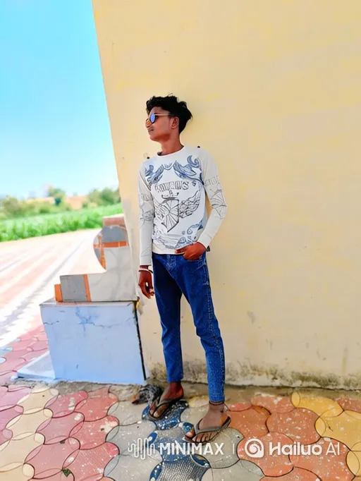 Young Man in Sunglasses Smiles at Camera – AI Generated Video | Hailuo AI