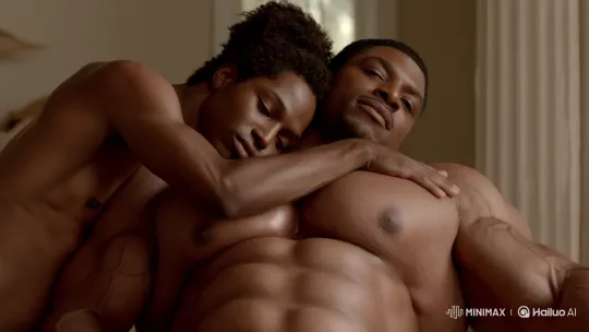 Man Massages Enormous Chest in Intimate Setting – AI Generated Video | Hailuo AI