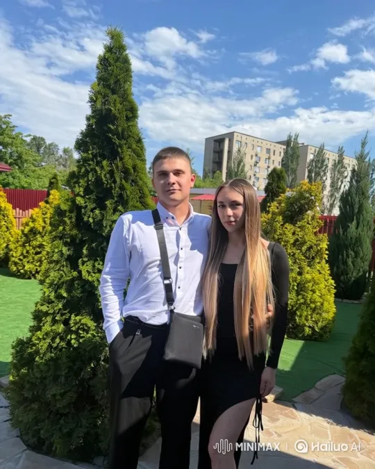 Couple and Child Embrace in Garden: A Moment of Family Love – AI Generated Video | Hailuo AI