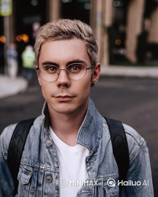 Young Man Enchanted by Floating Celestial Lights – AI Generated Video | Hailuo AI