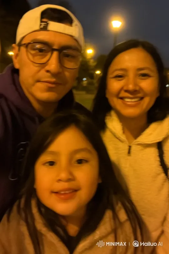 Intimate Family Moment Captured at Dusk – AI Generated Video | Hailuo AI