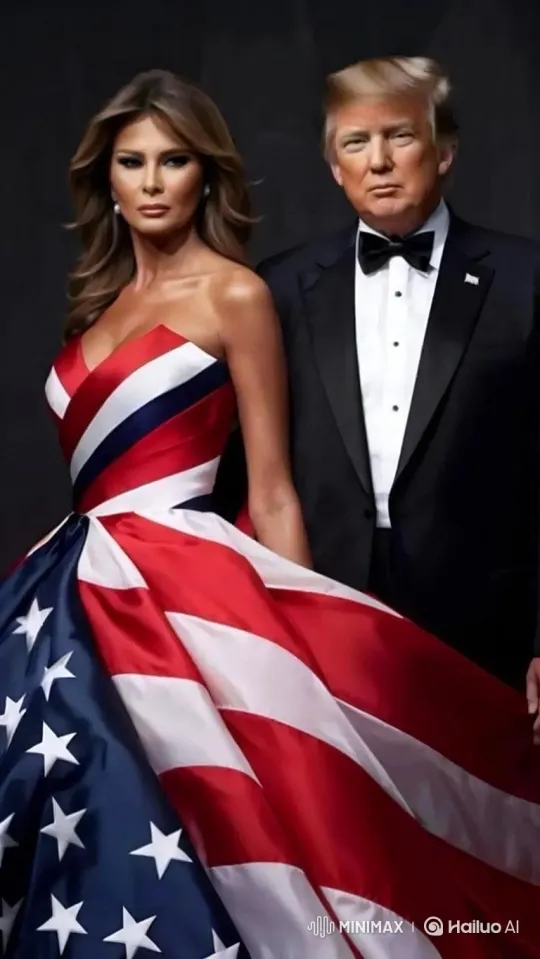 Cinematic Portrait of Couple in Patriotic-Inspired Attire – AI Generated Video | Hailuo AI