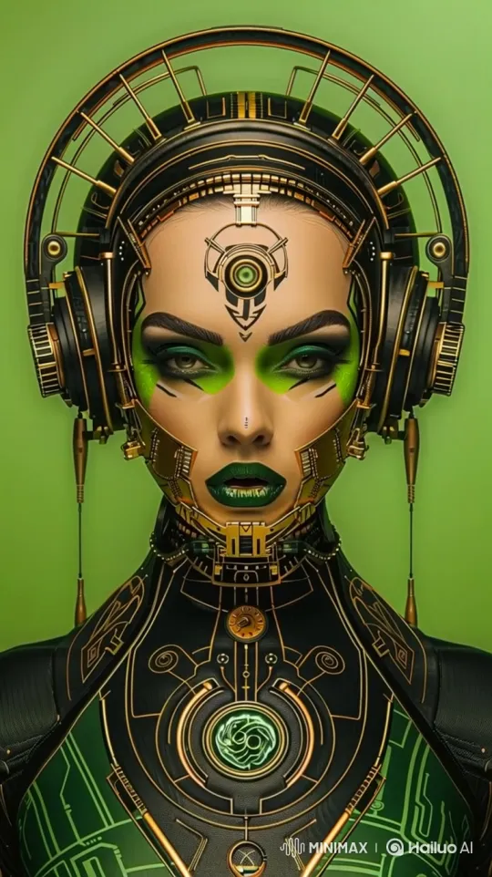 Cybernetic Woman in Futuristic Cityscape – AI Generated Video | Hailuo AI