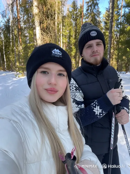 Family Embrace Captured in Cozy Winter Street Scene – AI Generated Video | Hailuo AI