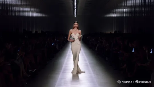 Irina Shayk Struts Down Runway With 'a Gus' – AI Generated Video | Hailuo AI