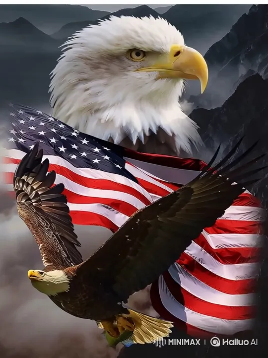 Patriotic Aerial Display of Eagle, Troops, and Mount Rushmore – AI Generated Video | Hailuo AI