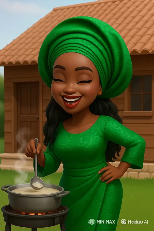 Woman Enjoys Cooking and Tasting Soup Outside – AI Generated Video | Hailuo AI