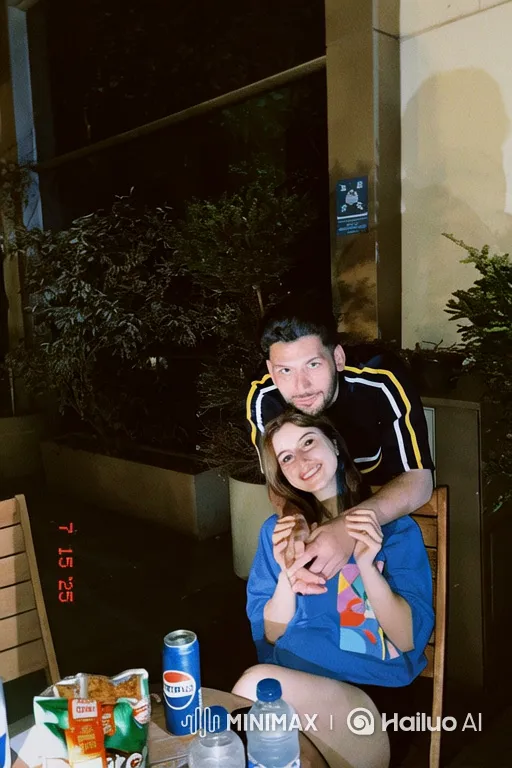 Family Embraces in Warm Nighttime Moment – AI Generated Video | Hailuo AI