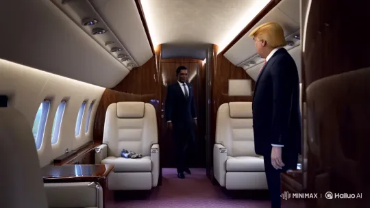 AI Meets Trump Aboard Luxurious Private Jet – AI Generated Video | Hailuo AI