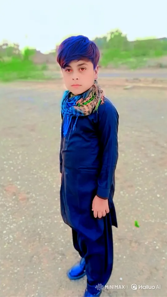 Young Boy with Blue Hair Stands Still as G-Wagon Drives By – AI Generated Video | Hailuo AI