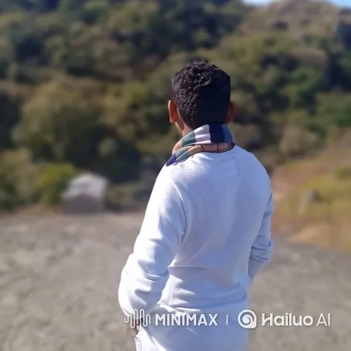 Contemplative Person in Serene Landscape – AI Generated Video | Hailuo AI