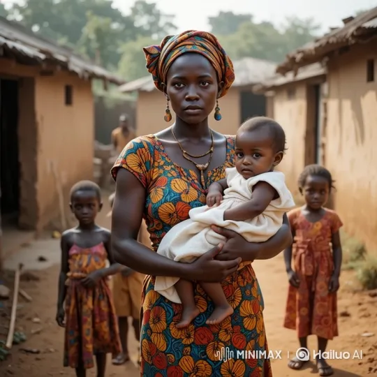African Woman Showcases Resilience and Maternal Love – AI Generated Video | Hailuo AI
