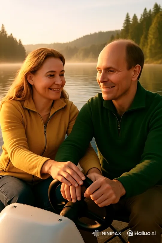 Blind Man and His Partner Sailing in Harmony – AI Generated Video | Hailuo AI