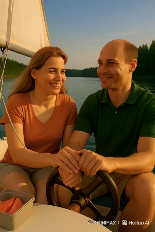 Blind Man Sails with Supportive Partner – AI Generated Video | Hailuo AI