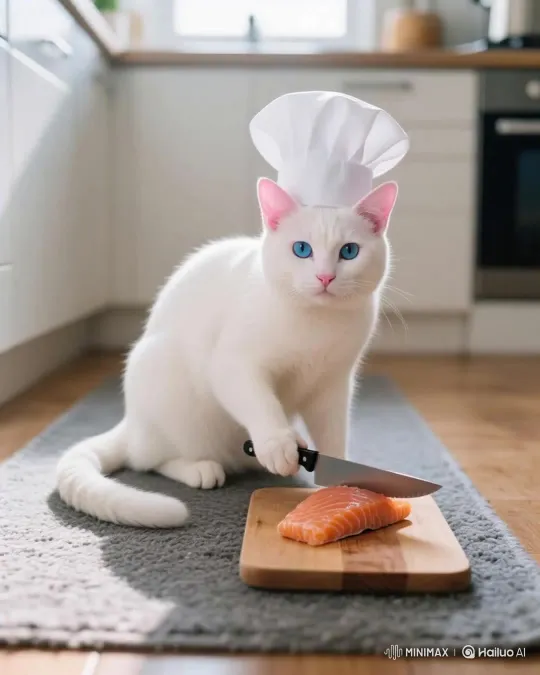 Cooking Ice Cream for My Cat and Consuming It – AI Generated Video | Hailuo AI