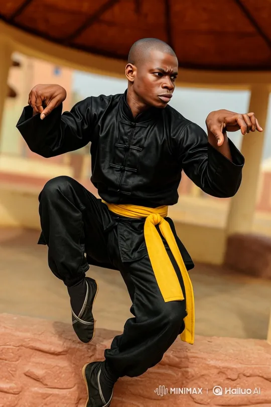 Martial Arts Master and Disciples Practice Synchronized Forms – AI Generated Video | Hailuo AI