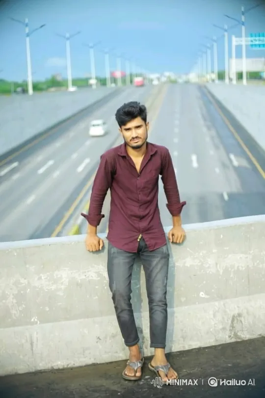 Young Man's Journey of Affection on Highway Overpass – AI Generated Video | Hailuo AI