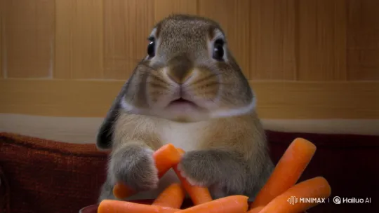 Rabbit Consuming Carrot – AI Generated Video | Hailuo AI