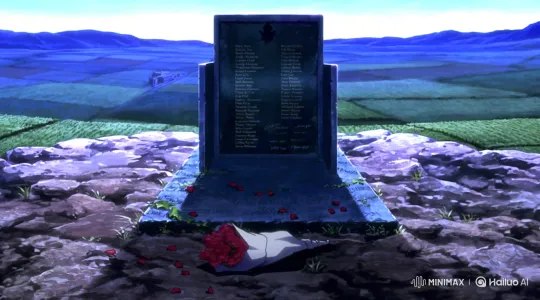 Sailor Moon Pays Respect at Stone Memorial – AI Generated Video | Hailuo AI