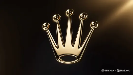 3D Rolex Logo Transforms into a Diamond Luxury Watch – AI Generated Video | Hailuo AI