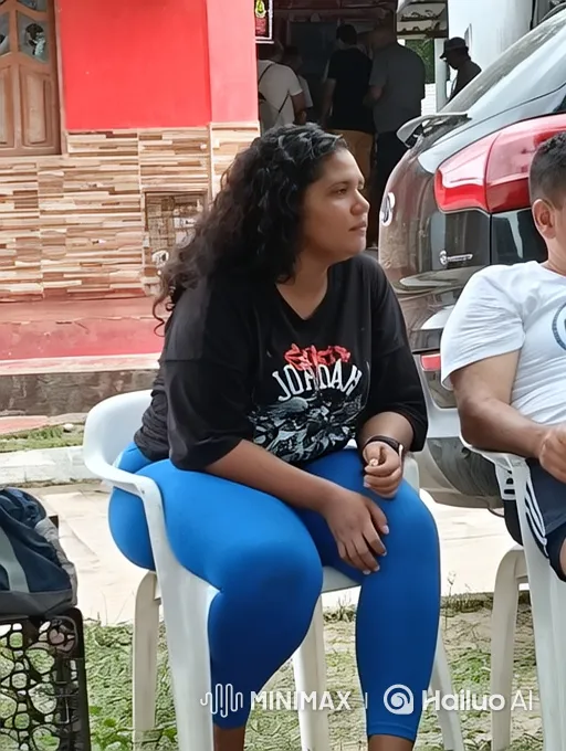 Woman Smiles, Waves Gently in Outdoor Setting – AI Generated Video | Hailuo AI
