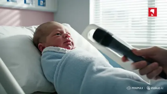Reporter and Baby's Greeting Exchange – AI Generated Video | Hailuo AI