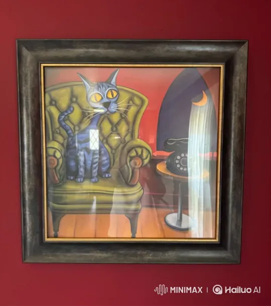 Animated Blue Cat Answers Whimsical Rotary Phone – AI Generated Video | Hailuo AI