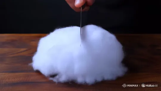 Human Hand Slices Through Cloud, Revealing Electric Core – AI Generated Video | Hailuo AI