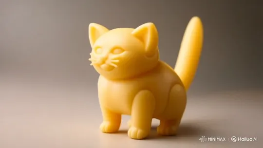 Cheese Cat Sculpture Dances Realistically – AI Generated Video | Hailuo AI