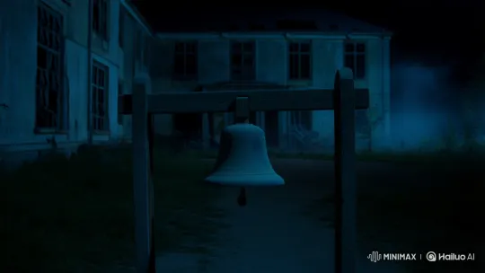 Eerie Abandoned School Bell Rings by Itself – AI Generated Video | Hailuo AI