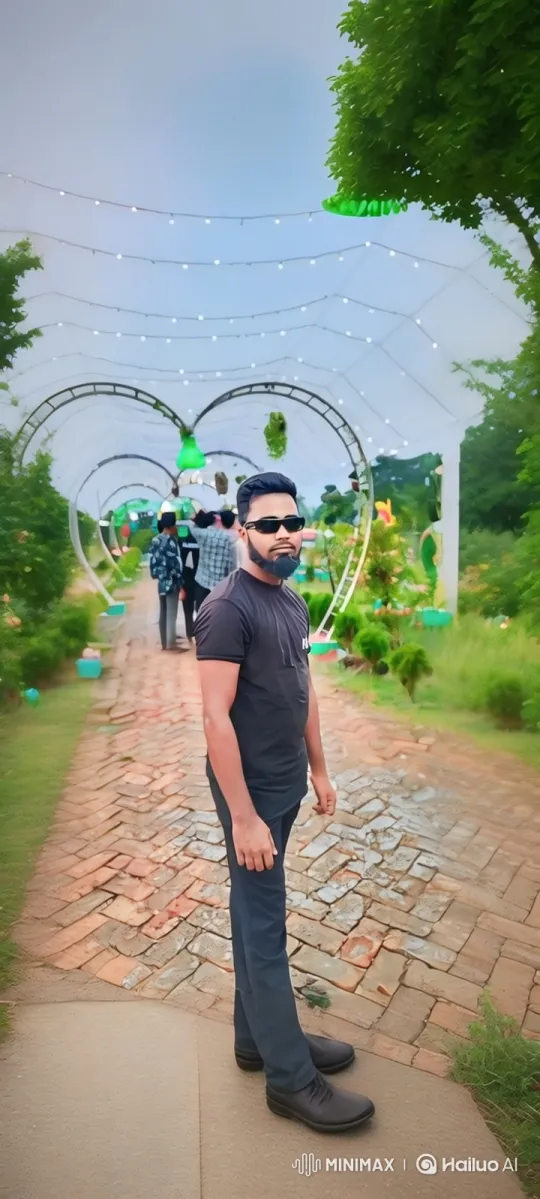 Romantic Stroll in a Park with String Lights – AI Generated Video | Hailuo AI