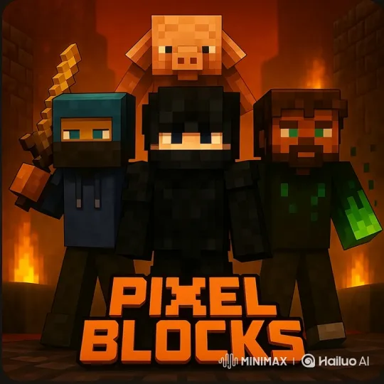Adventurers Battle Blazes in Fiery Nether Cavern – AI Generated Video | Hailuo AI
