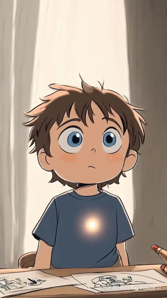 Boy Discovers Magical Crayon, Draws Door to Fantasy World – AI Generated Video | Hailuo AI