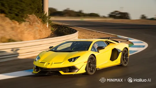 Yellow Supercar and Putin in Space Journey – AI Generated Video | Hailuo AI