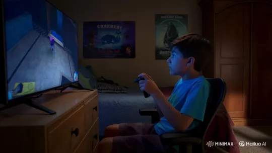 Boy's Video Game Actions Affect Real Life – AI Generated Video | Hailuo AI
