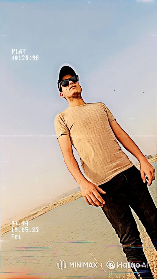 Young Man Contemplates by Golden Hour Waterfront – AI Generated Video | Hailuo AI