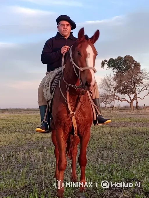 Man Fights to Stay on Bucking Horse in Open Field – AI Generated Video | Hailuo AI