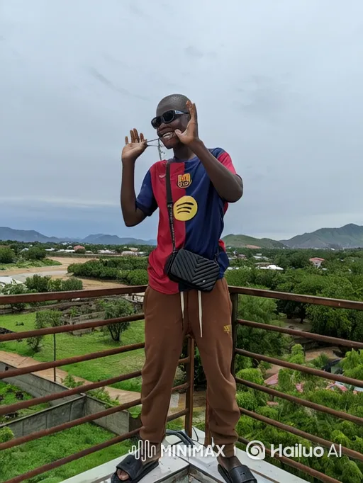 Young Man Ascends to Helicopter from Balcony – AI Generated Video | Hailuo AI